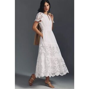 Anthropologie The Somerset Maxi Dress Cutwork Edition